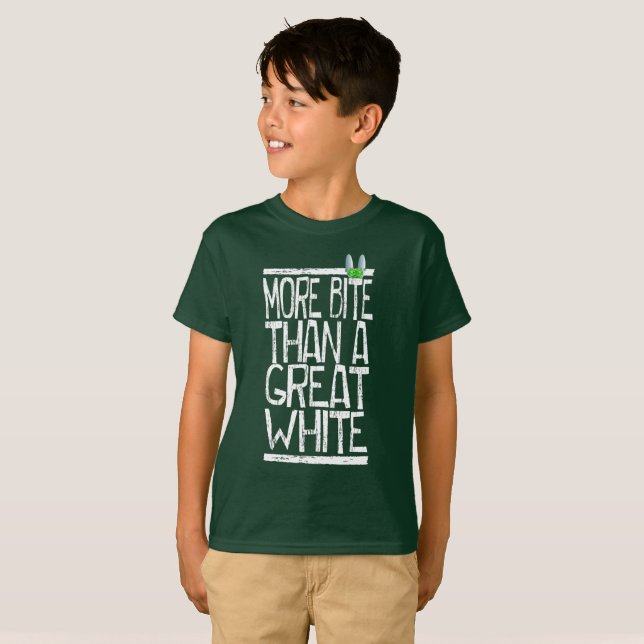 Camiseta Más mordedura blanca (Anverso completo)