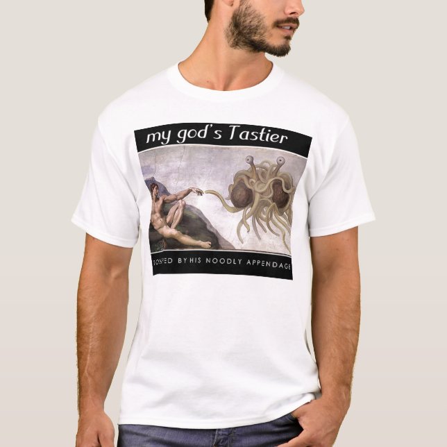 Camiseta más mygodstastier (Anverso)