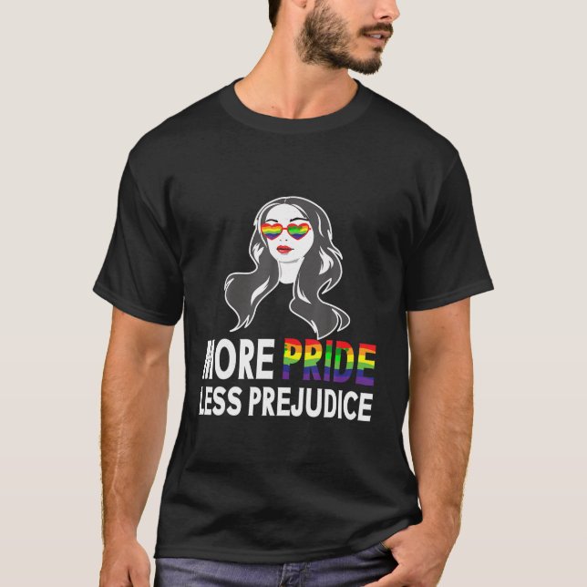 Camiseta Más Orgullo Menos Prejuicio Lgbt Gay Orgullo Ally  (Anverso)