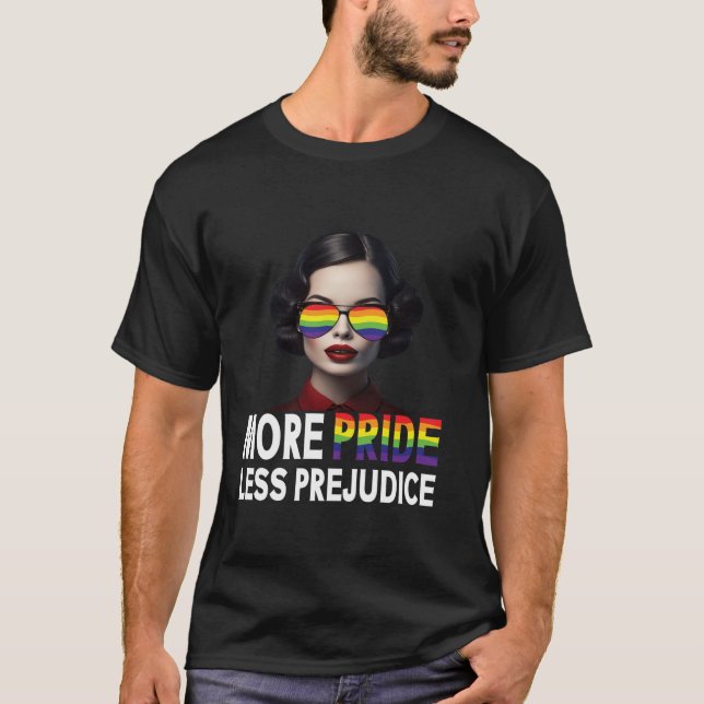 Camiseta Más Orgullo Menos Prejuicio Lgbt Gay Orgullo Ally  (Anverso)
