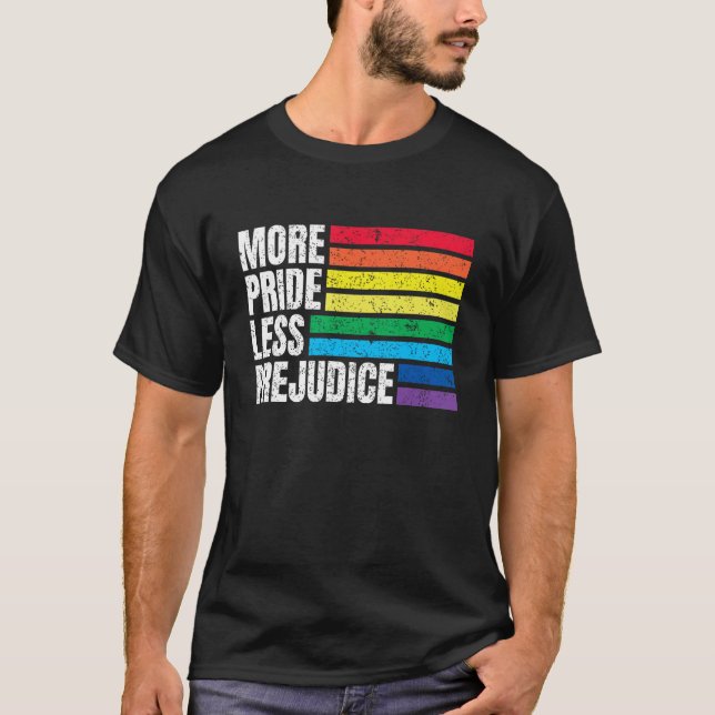 Camiseta Más Orgullo Menos Prejuicio Lgbt Gay Orgullo Ally  (Anverso)
