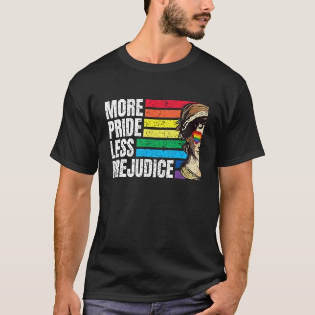 Camiseta Más Orgullo Menos Prejuicio Lgbt Gay Orgullo Ally  (Anverso)