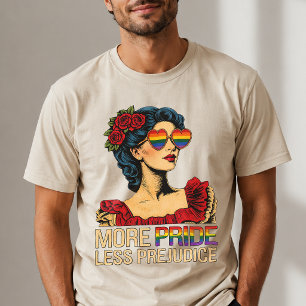 Camiseta Más Orgullo Menos Prejuicio Mes del Orgullo LGBTQ