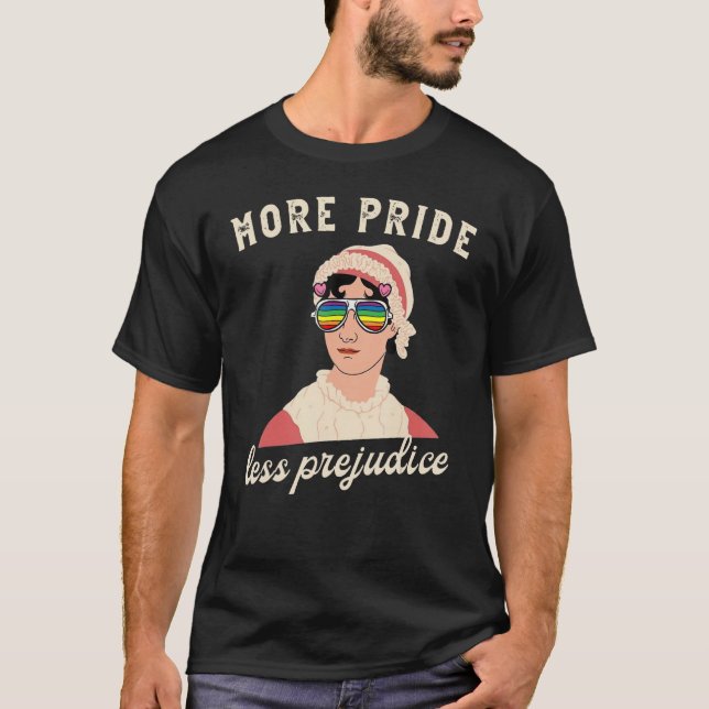 Camiseta Más orgullo menos prejuicio Orgullo de aliado LGBT (Anverso)