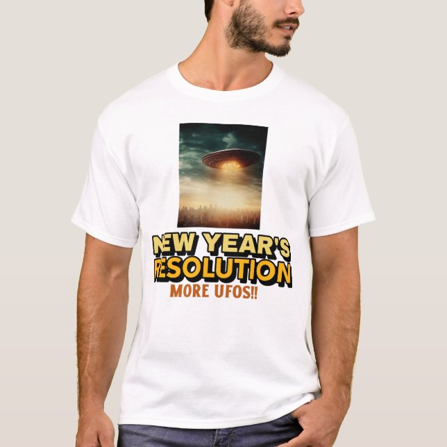 Camiseta Más OVNIs-Resolución de Año Nuevo (Anverso)