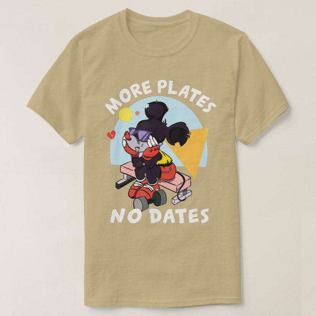 Camiseta Más Placas No Fechas Halterofilia Construcción de  (Diseño del anverso)