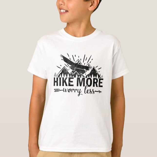 Camiseta Más preocupación por menos montañas de excursión I (Anverso)