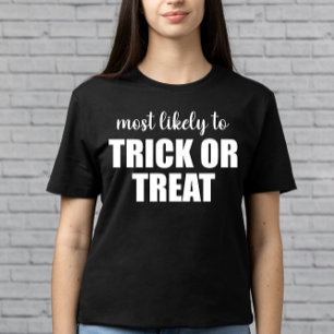 Camiseta Más Probable De Truco O Trato Divertido Halloween