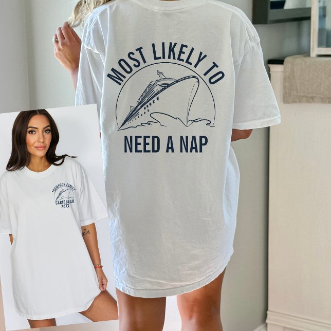 Camiseta Más Probable Para El Cruceros Vacay De La Familia  (Subido por el creador)