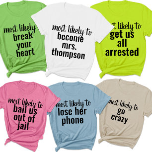 Camiseta Más Probable Para El Personalizado De Viaje Del Ch