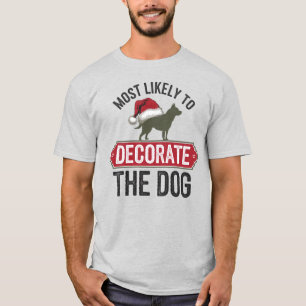 Camiseta 🐶 Más Probable Que Decoren A Los Navidades Divert