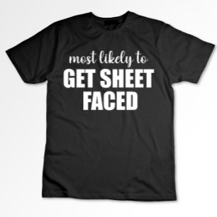 Camiseta Más Probable Que Mantenga la Cara de Hoja Divertid