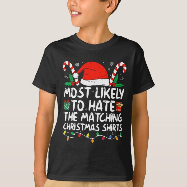 Camiseta Más Probable Que Odien A La Familia Navidades Paja (Anverso)