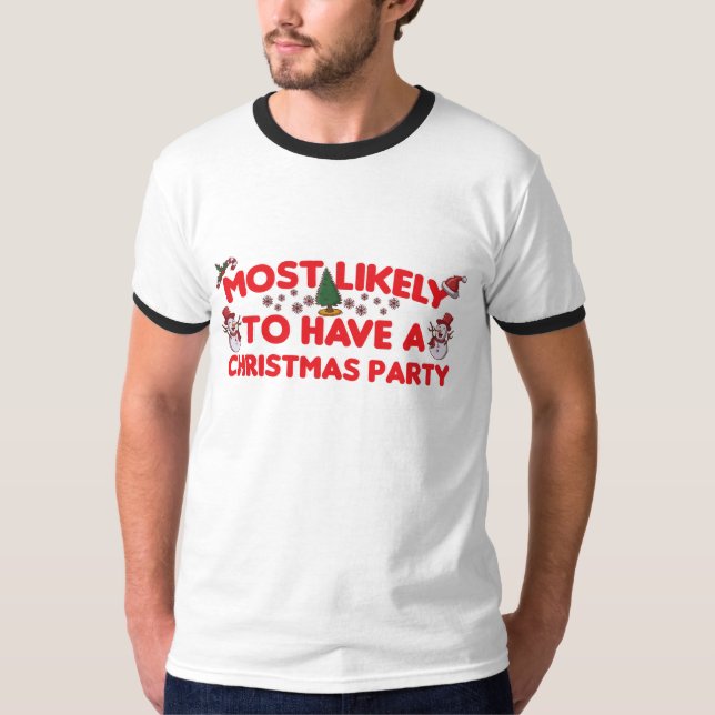 Camiseta más probable que tenga un fiesta de Navidades (Anverso)