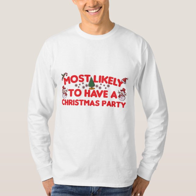 Camiseta más probable que tenga un fiesta de Navidades (Anverso)