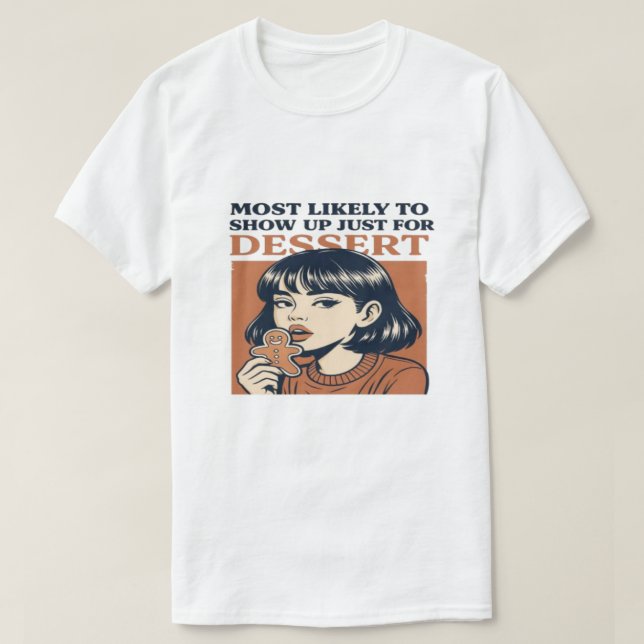Camiseta más propensa a postre de Navidad, para panaderos  (Diseño del anverso)