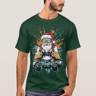 Camiseta Más Propenso a Dormir Jugando Videojuegos en Navid