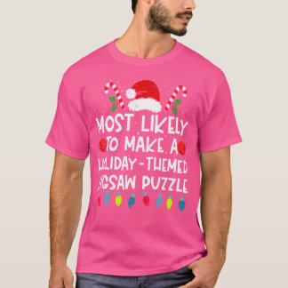 Camiseta Más Propenso a Hacer Un Rompecabezas Temático de D