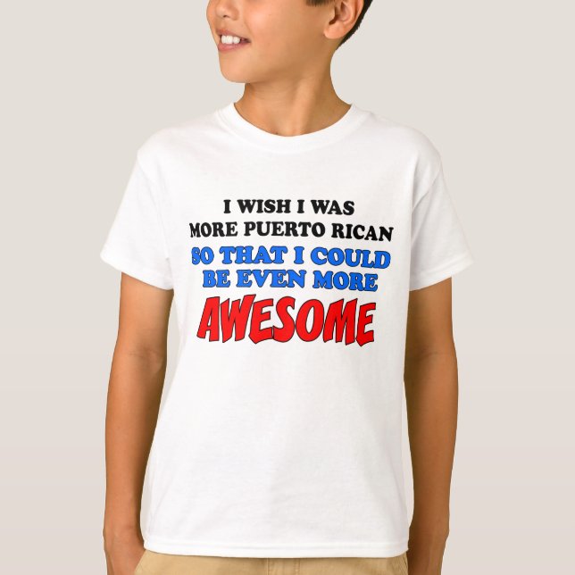 Camiseta Más puertorriqueño más asombroso (Anverso)