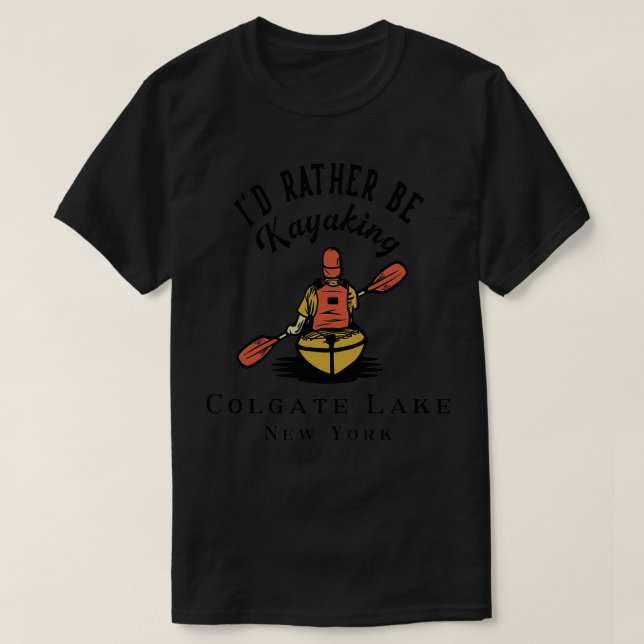 Camiseta Más Que Ser Kayaking Colgate Lake (Diseño del anverso)
