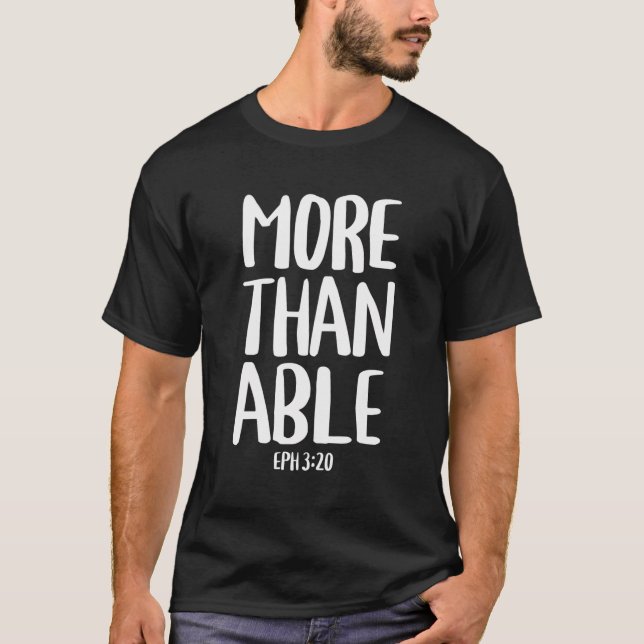 Camiseta Más que una frase cristiana capaz que dice regalo  (Anverso)