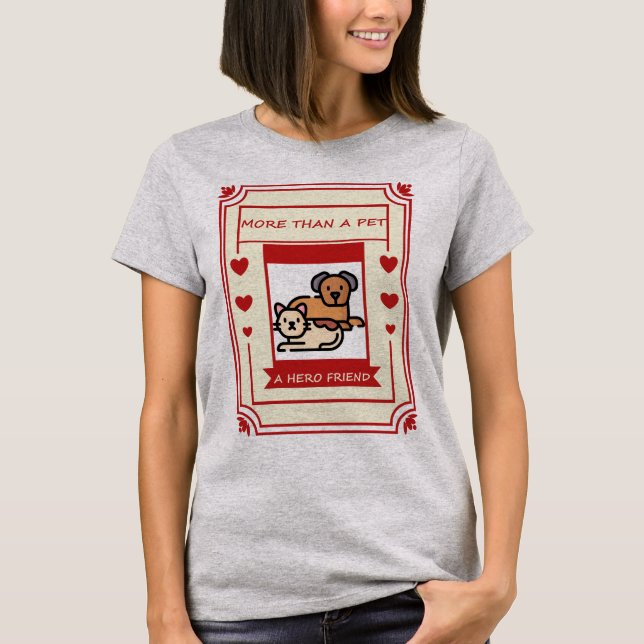 Camiseta Más que una mascota, un amigo héroe (Anverso)