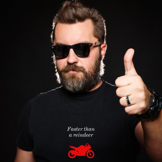 Camiseta Más rápido que los Navidades de motocicletas renos (Subido por el creador)