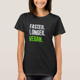 Camiseta Más Rápido Vegano Vegetariano Veganismo Afligido