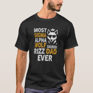 Camiseta Más Sigma Alpha Wolf Skibidi Rizz Dad Sigma