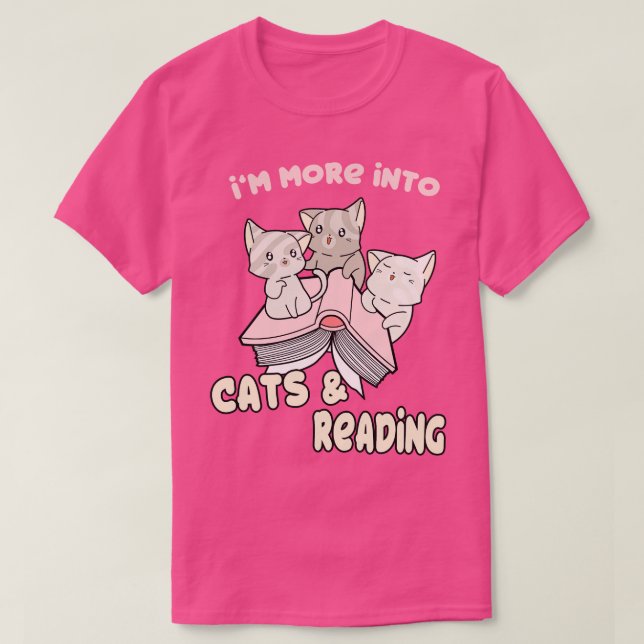 Camiseta Más Sobre Los Gatos Y La Lectura De Los Libros De  (Diseño del anverso)
