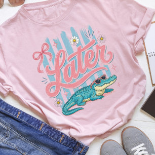 Camiseta Más tarde Gator Coquette Preppy Rayada 