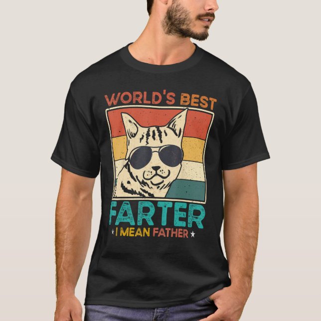 Camiseta Más Tarde me refiero al Padre Mejor Papá Gato (Anverso)