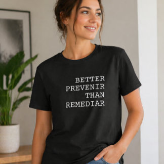 Camiseta Más vale prevenir que remediar dicho divertido por
