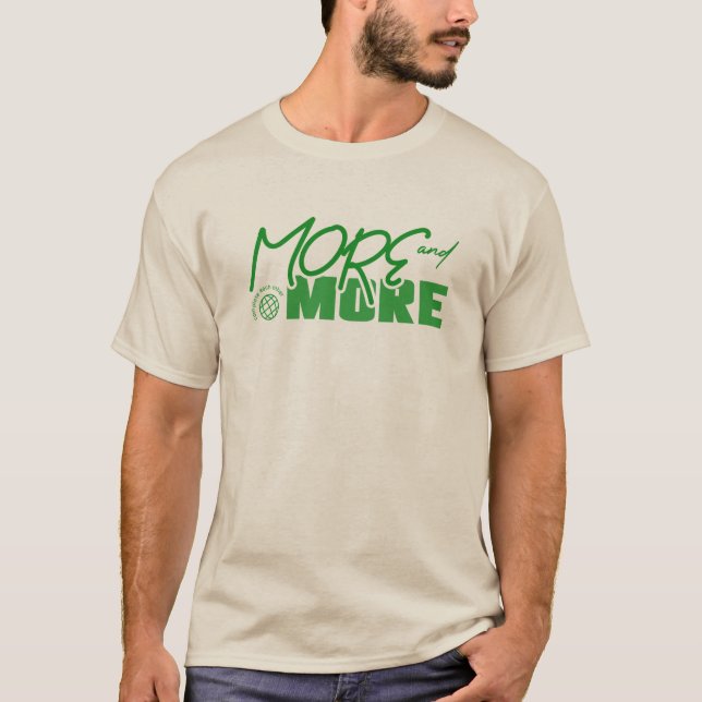 Camiseta Más y más (Anverso)