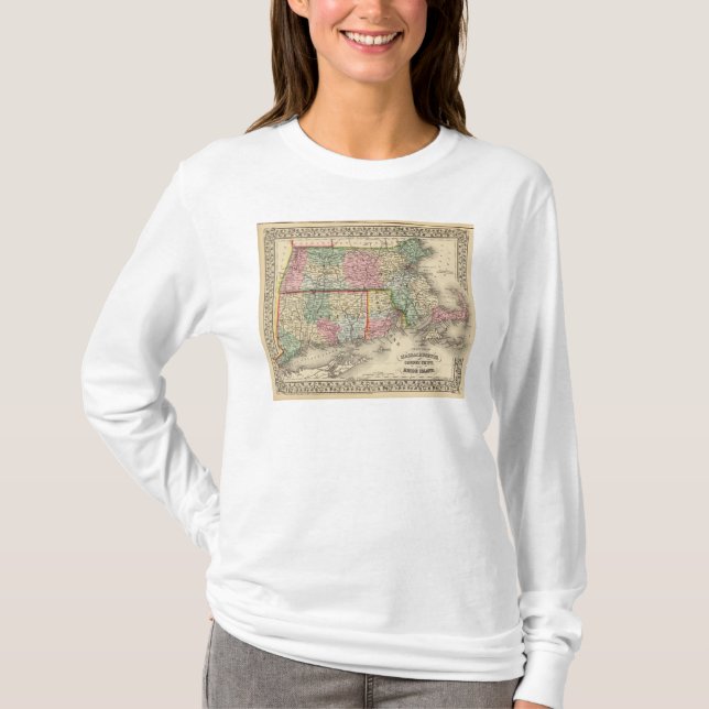 Camiseta Masa, conec, mapa de RI de Mitchell (Anverso)