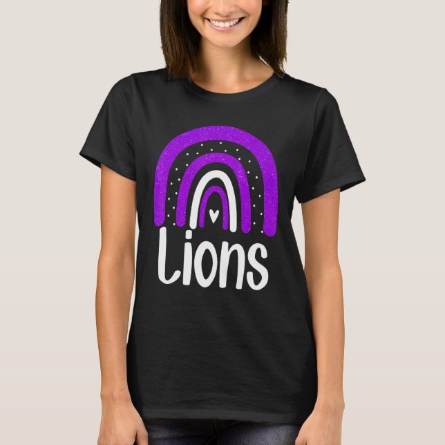 Camiseta Masa de leones escolares arcoiris espíritu deporti (Anverso)