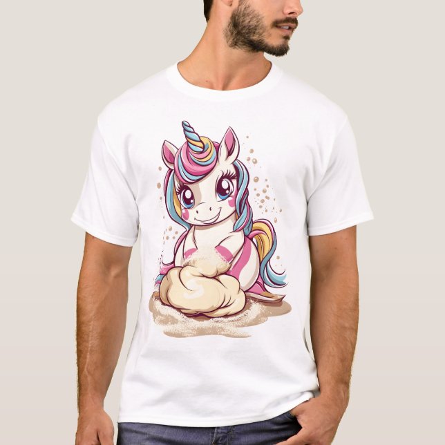 Camiseta Masa de panadero unicornio (1) (Anverso)