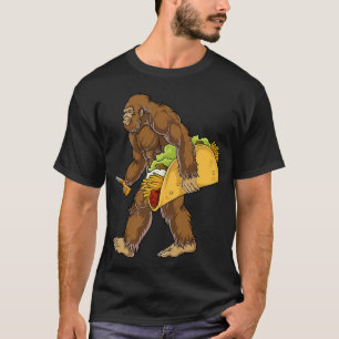 Camiseta Masa Grande Sujetando Un Tacocon Un Taco Sasquatch