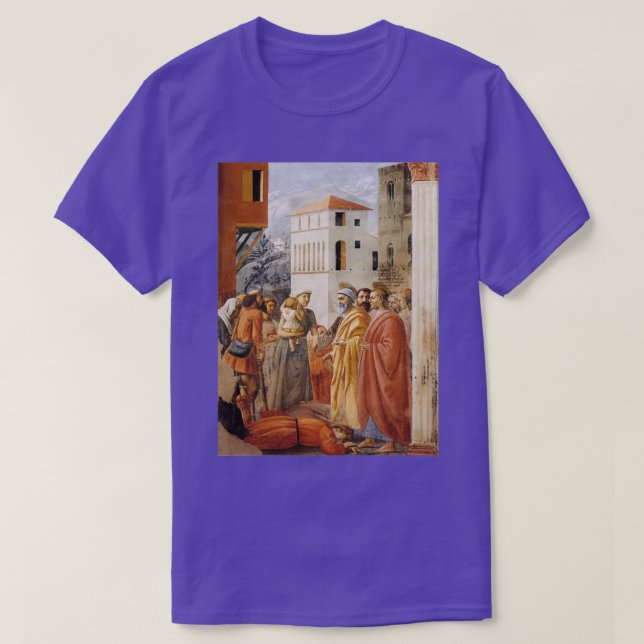 Camiseta Masaccio Distribución de lomos y muerte de Ananias (Diseño del anverso)