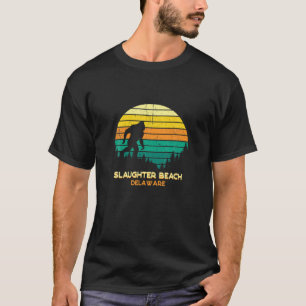 Camiseta Masacre de Bahía Retro Delaware Souble de Pie Gran