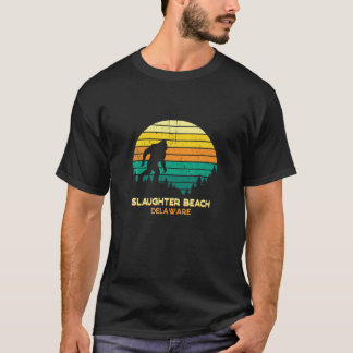 Camiseta Masacre de Bahía Retro Delaware Souble de Pie Gran