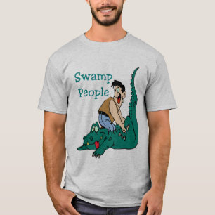 Camiseta Masaje cajún, lagarto, ciénaga
