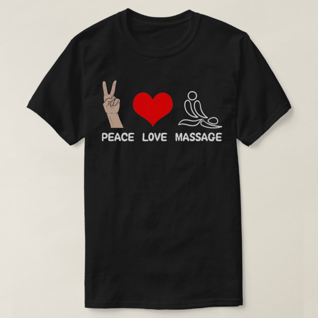 Camiseta Masaje de amor por la paz Terapia divertida de mas (Diseño del anverso)