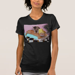 Camiseta Masaje divertido del gato