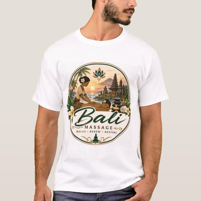 Camiseta Masaje en Bali, Indonesia (Anverso)