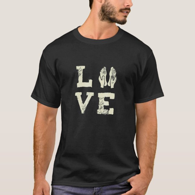 Camiseta Masaje reflexólogo de la reflexología del amor (Anverso)