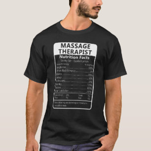 Camiseta Masaje Terapista Nutrición Hechos Sarcásticos