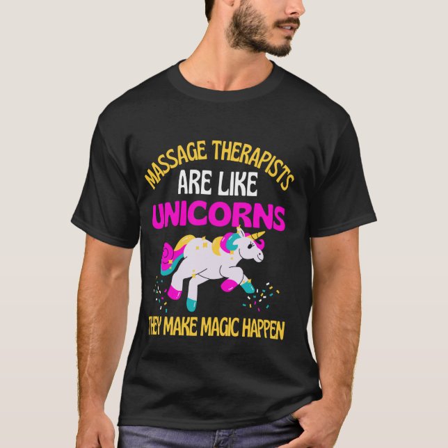 Camiseta Masajista Unicorn , Magical Unicornio Physio (Anverso)