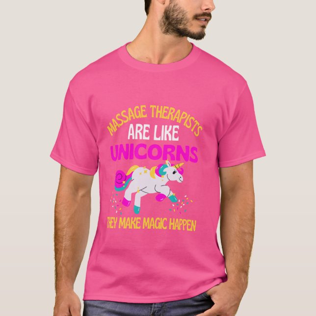 Camiseta Masajista Unicorn , Magical Unicornio Physio (Anverso)