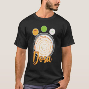 Camiseta Masala Dosa Idli Churtney Sobre La Hoja De Banana 